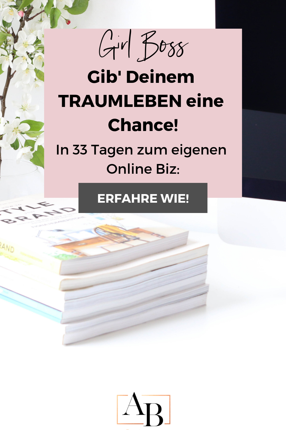 von zuhause arbeiten und Dein eigenes Online Business starten klappt am besten mit dem richtigen GAMEPLAN. Erfahre jetzt wie Du in 33 Tagen endlich Deine Selbstständigkeit startest und Dich nicht mehr länger von Selbstzweifeln und fehlender Motivation zurückhalten lässt. Erwecke das Girl Boss in Dir & gib Deinem Traumleben eine Chance!