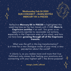 This week in Astrology: Mercury Retrograde in Pisces, Sun in Pisces, Mars on the South Node and more...