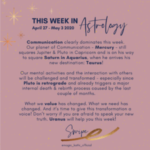 This week in Astrology with mercury enters Taurus and freedom of speech