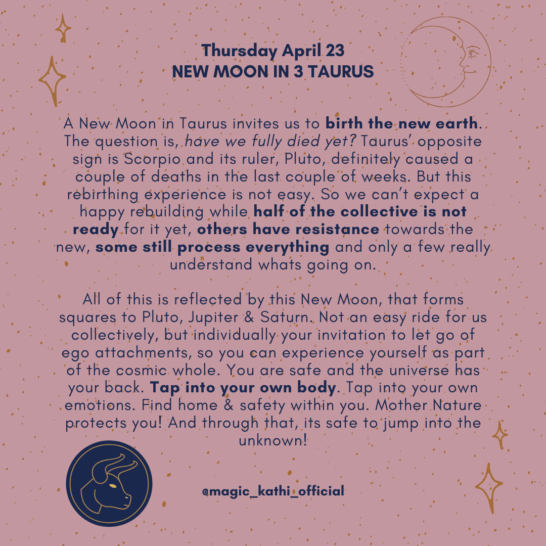 This Week in Astrology: Taurus Season, New Moon in Taurus and Pluto ...